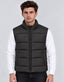 Men's Solid Stand Collar Sleeveless Regular Fit Jacket