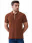 Solid Brand Logo Regular Fit Polo T-shirt