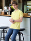 Status Quo Men's Solid Regular Fit Polo T-Shirt with Tipped Collar and Button Closure