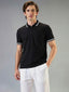 Status Quo Men's Solid Polo Collar Half Sleeves Regular Fit T-shirt