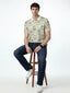Palm Motif Print Polo T-Shirt