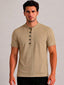 Beige Solid Polo T-Shirt