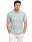 Aqua Botanical Print Polo