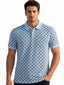 Refined Geometric Print Polo