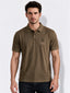 Men's Cotton Blend Tiger Printed Polo Collar Regular Fit T-Shirt