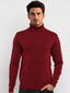 Mens Solid High Neck Sweater