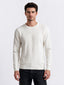 Men's 100% Cotton Self Design Round Neck Long Sleeve Sweater