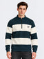 Teal Stripe Half-Zip Sweatshirt