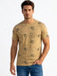 Beige Mosaic Print T-shirt