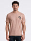 Mauve Printed Regular Fit Tshirt