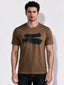 Men's Cotton Blend Printed Round Neck Regular Fit T-Shirt
