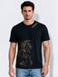 Men's Cotton Blend Printed Round Neck Regular Fit T-Shirt