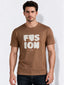 Men's Cotton Blend Printed Round Neck Regular Fit T-Shirt