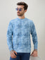 Men's Typography Printed Round Neck Full Sleeve Regular Fit T-Shirt