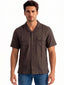 Coffee Solid Utility Shirt