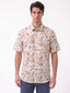 Brown Botanical Print Casual Shirt