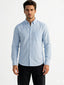 Solid Sky Button-Down Casual Shirt