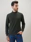 Men's Solid High Neck Full Sleeve Regular Fit T-Shirt