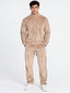 Men's Solid Mock Collar Tracksuit with Long Sleeves