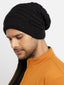 Black Mens Knitted Winter Cap