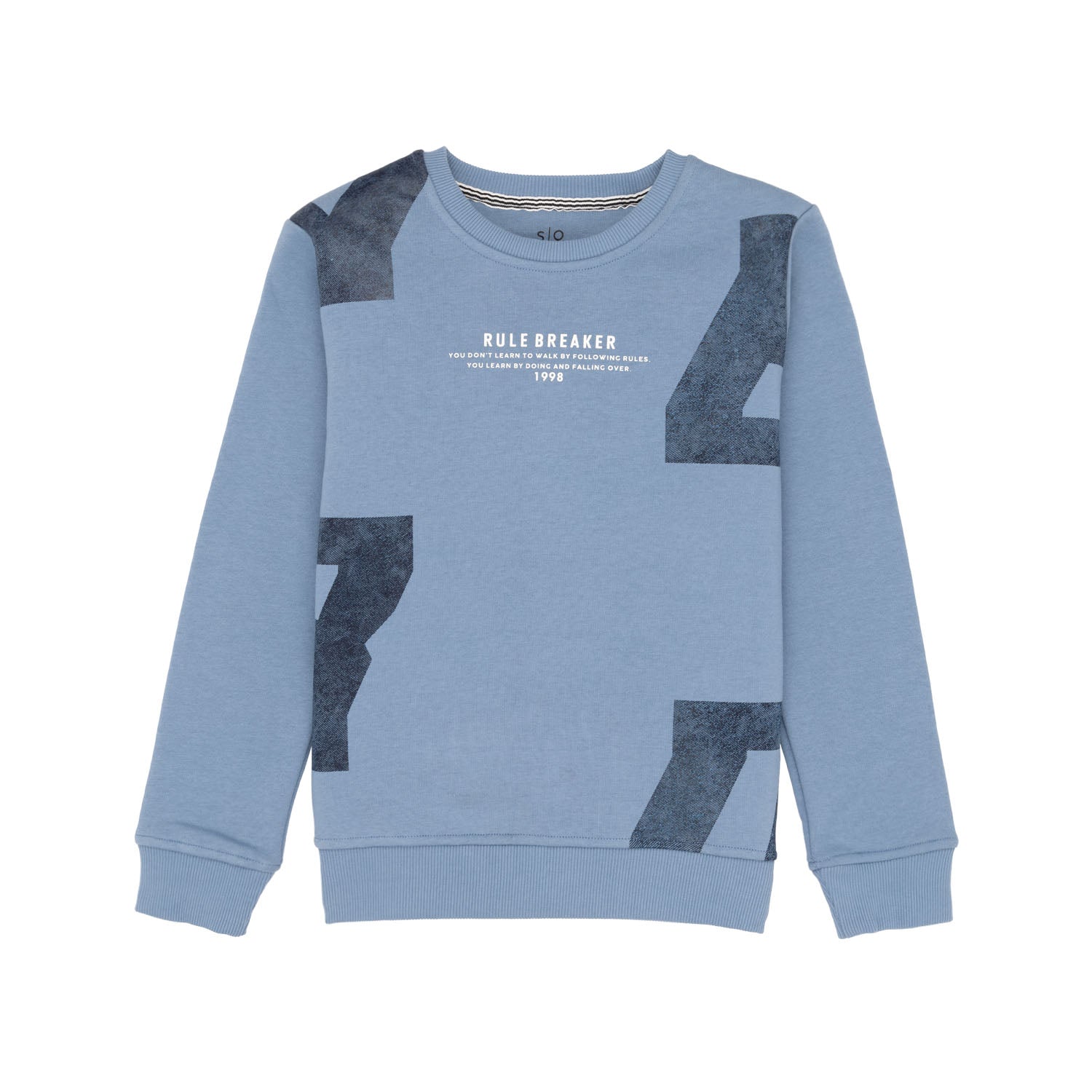 Boys Solid Round Neck Sweatshirt - Main Image