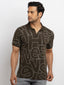Printed polo t shirt