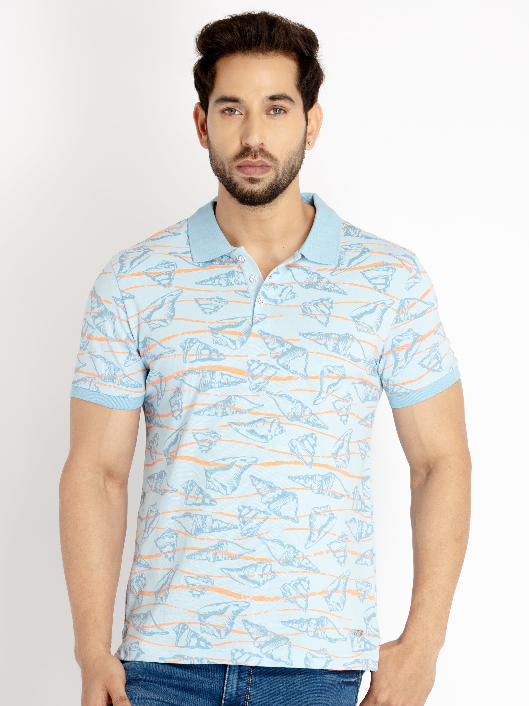 Printed polo t shirt Printed polo t shirt