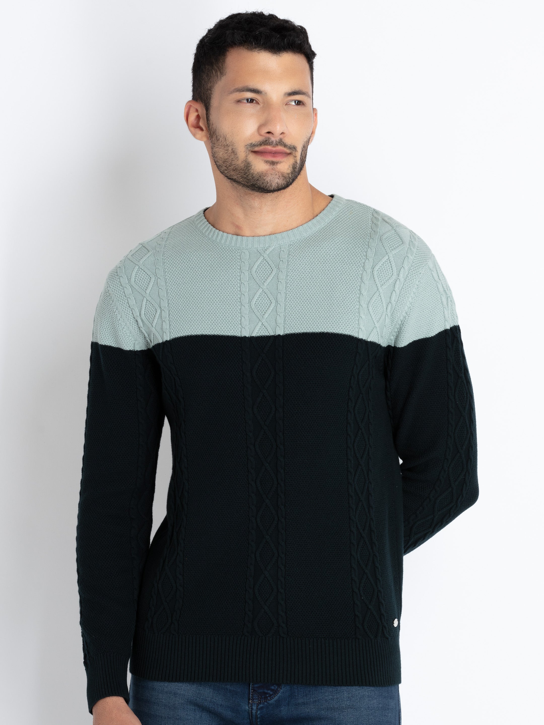 round neck sweater for men
