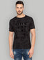 Black Cotton Chest Print tee
