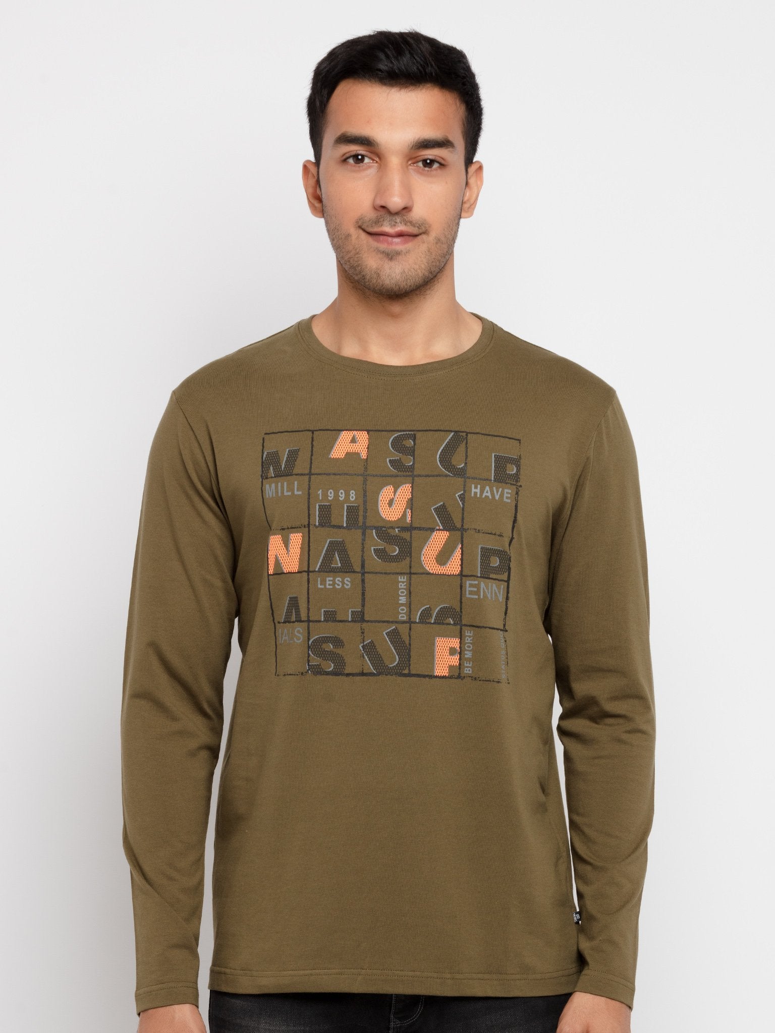 Status Quo |OLIVE Round Neck T-Shirt - M, L, XL, XXL Status Quo |OLIVE Round Neck T-Shirt - M, L, XL, XXL