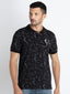 Printed polo t shirt