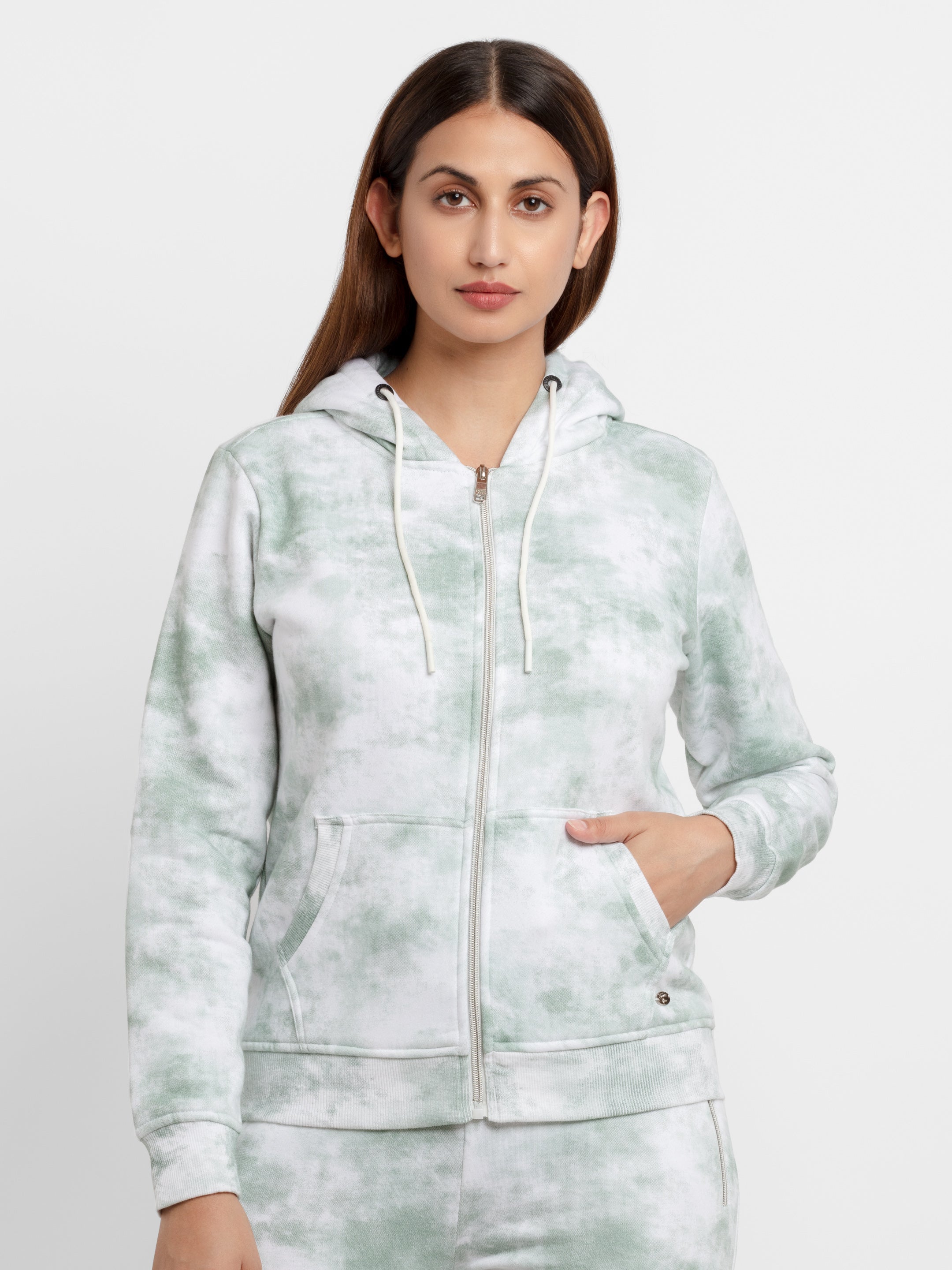 Buy Sage Tie Dye Hoodie Sweatshirt for Women Status Quo