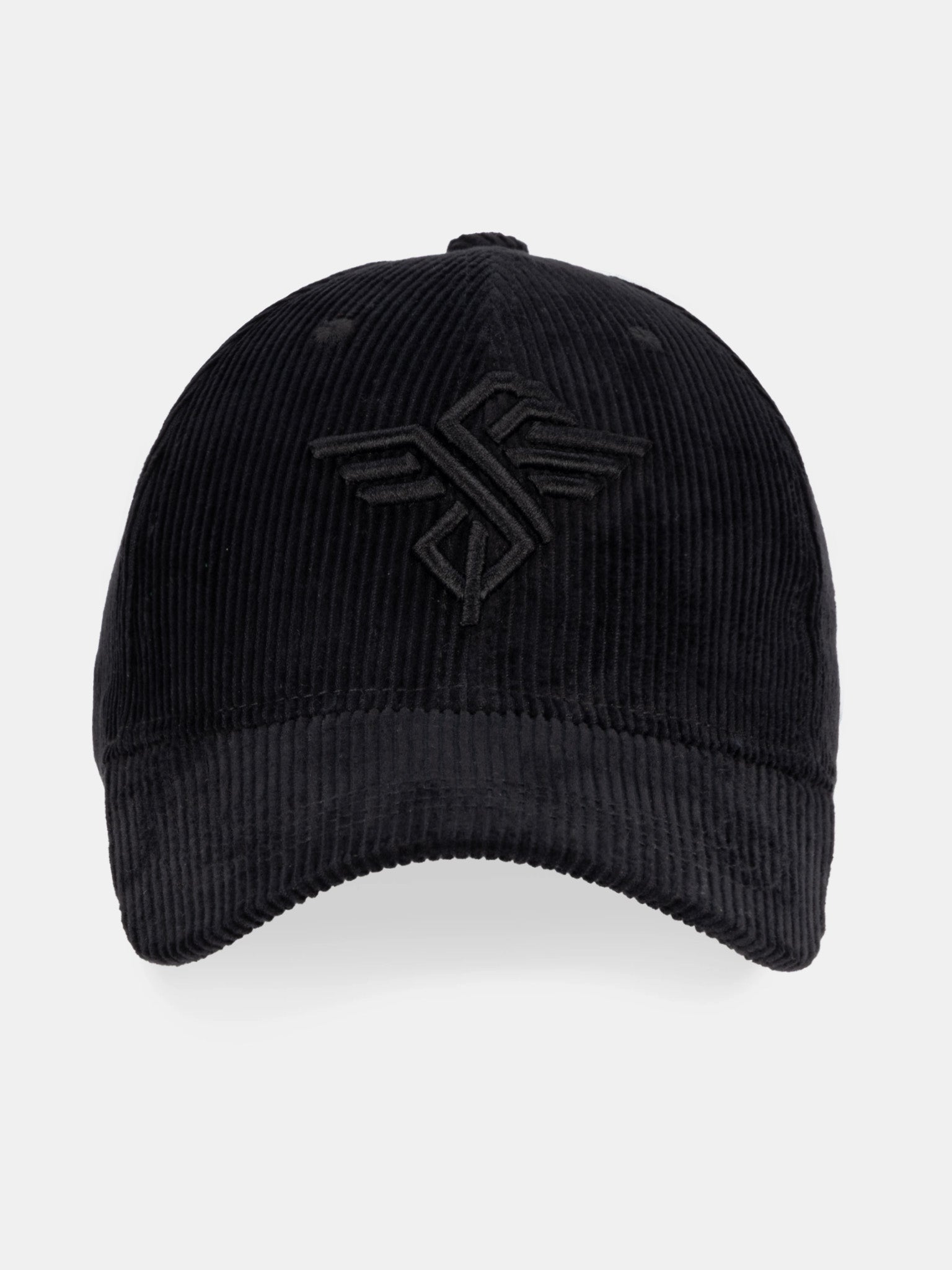 Status Quo Black Corduroy Cap with Embroidered Logo