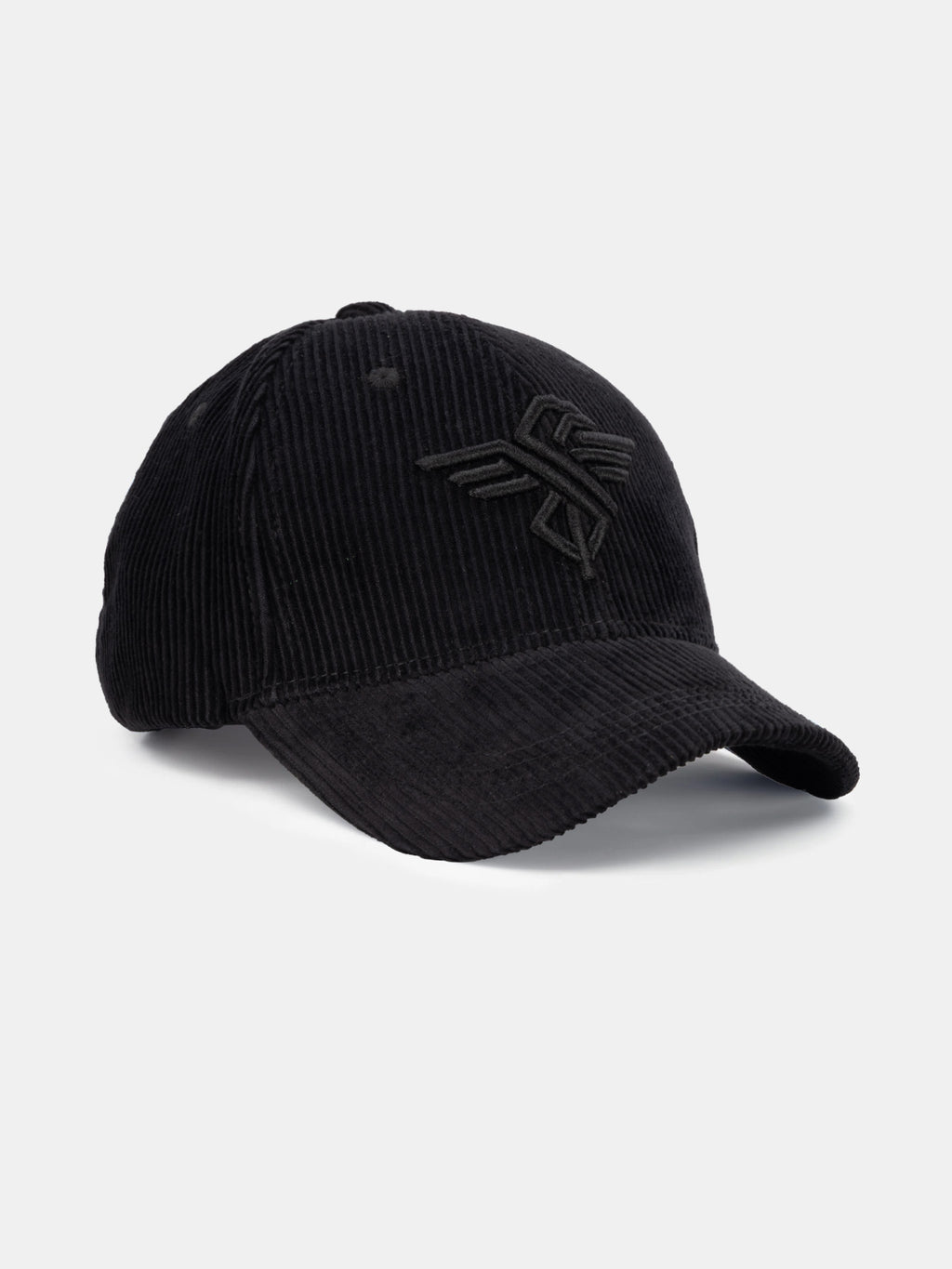Status Quo Black Corduroy Cap with Embroidered Logo