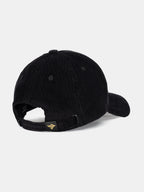 Status Quo Black Corduroy Cap with Embroidered Logo