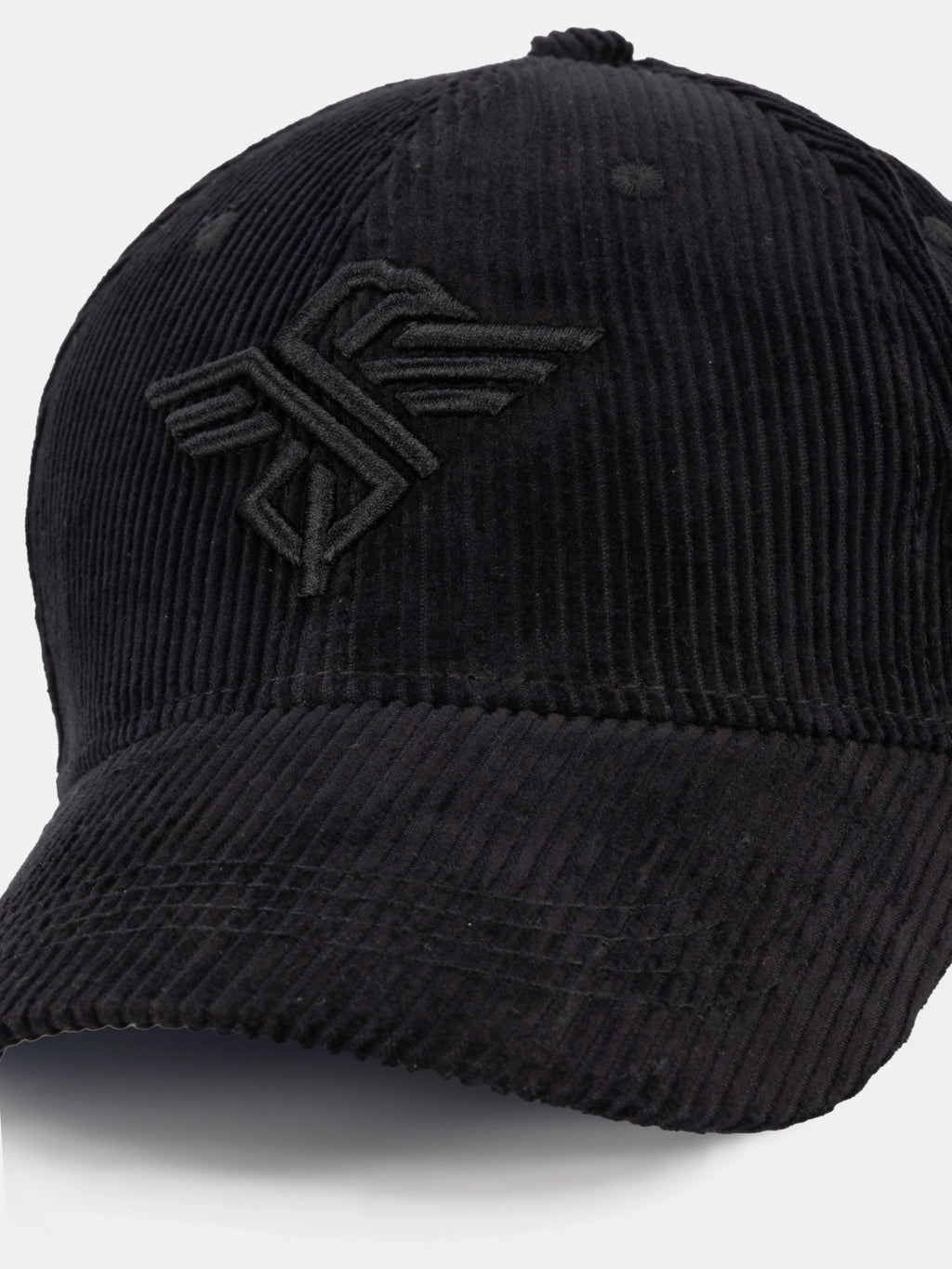 Status Quo Black Corduroy Cap with Embroidered Logo
