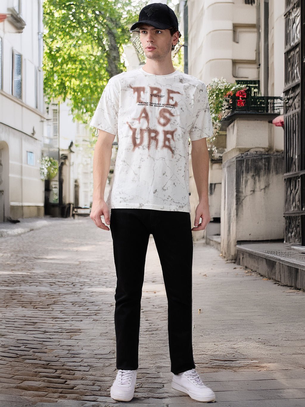 Status Quo Black Corduroy Cap with Embroidered Logo