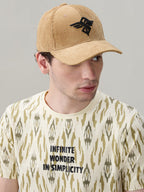 Status Quo Khaki Corduroy Cap with Embroidered Logo