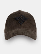Status Quo Olive Corduroy Cap with Embroidered Logo