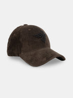 Status Quo Olive Corduroy Cap with Embroidered Logo