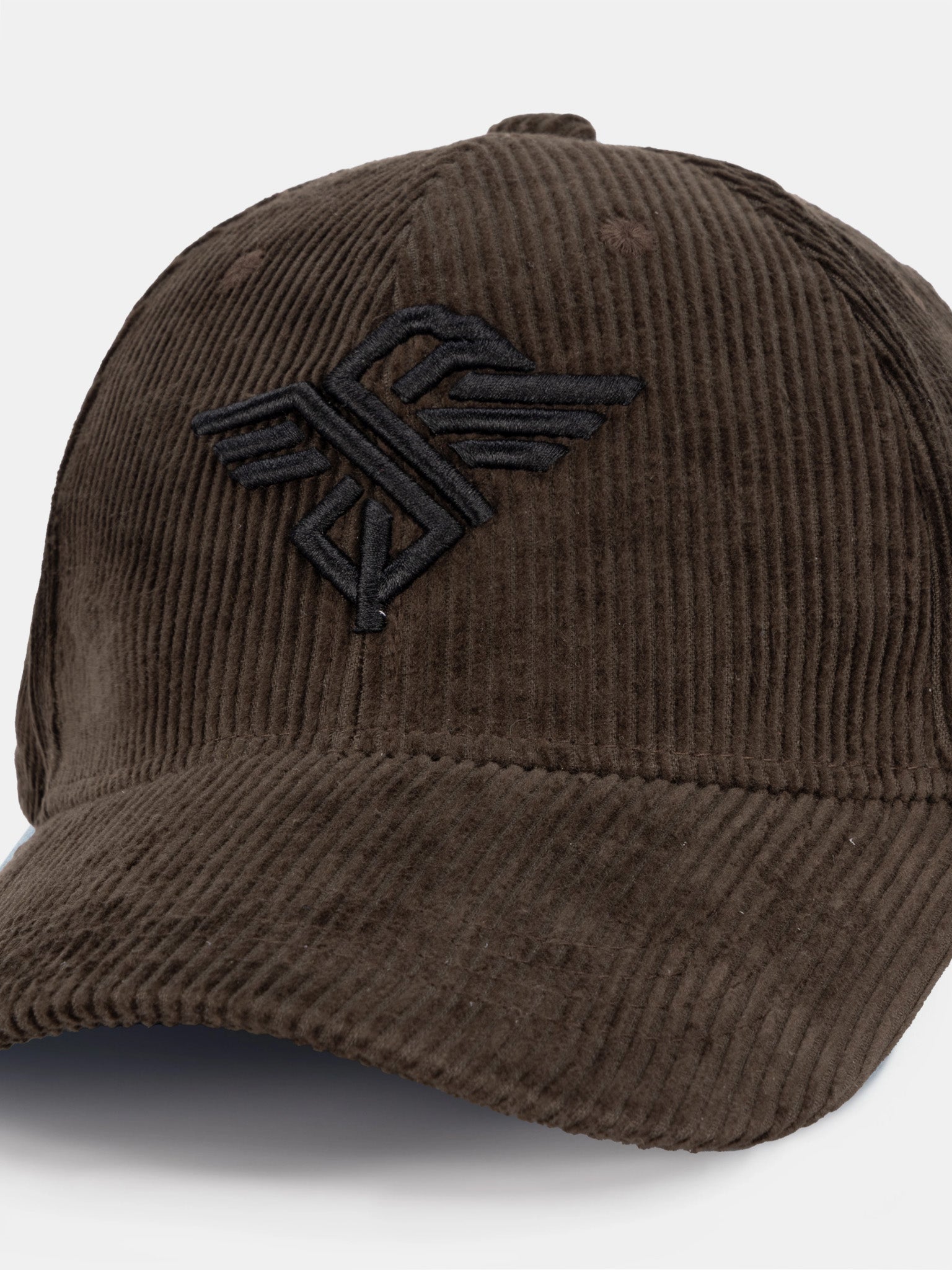 Status Quo Olive Corduroy Cap with Embroidered Logo