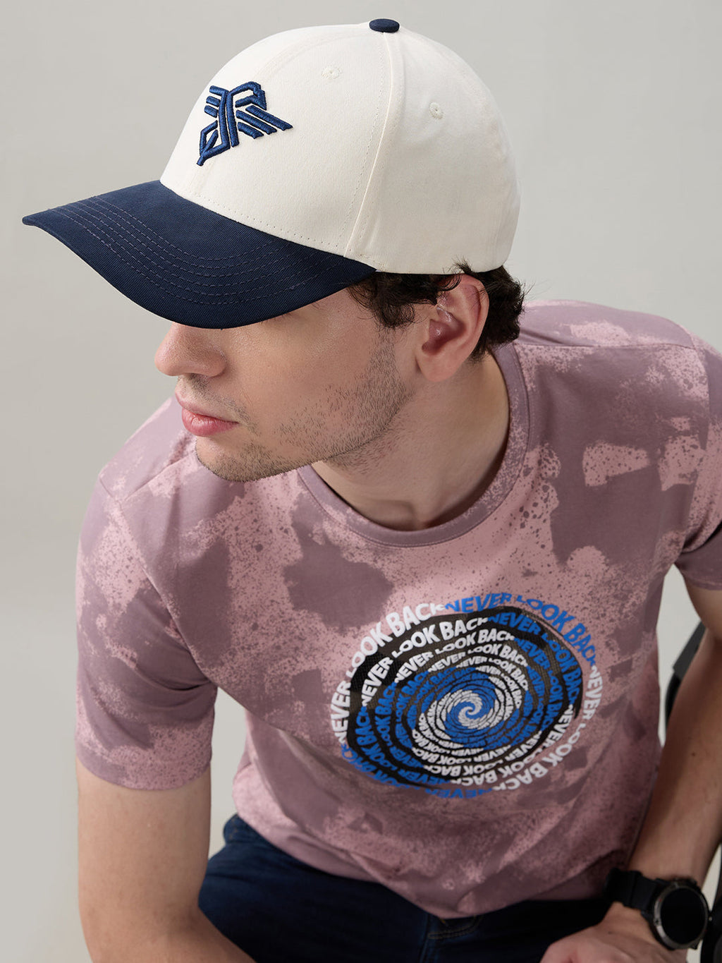 Status Quo Natural & Navy Basketball Cap with Logo