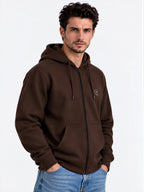 Solid Hooded Blended Regular Fit Sweatshirt