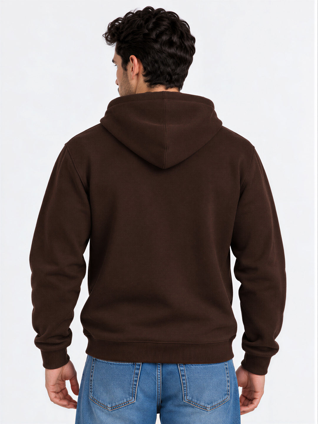 Solid Hooded Blended Regular Fit Sweatshirt