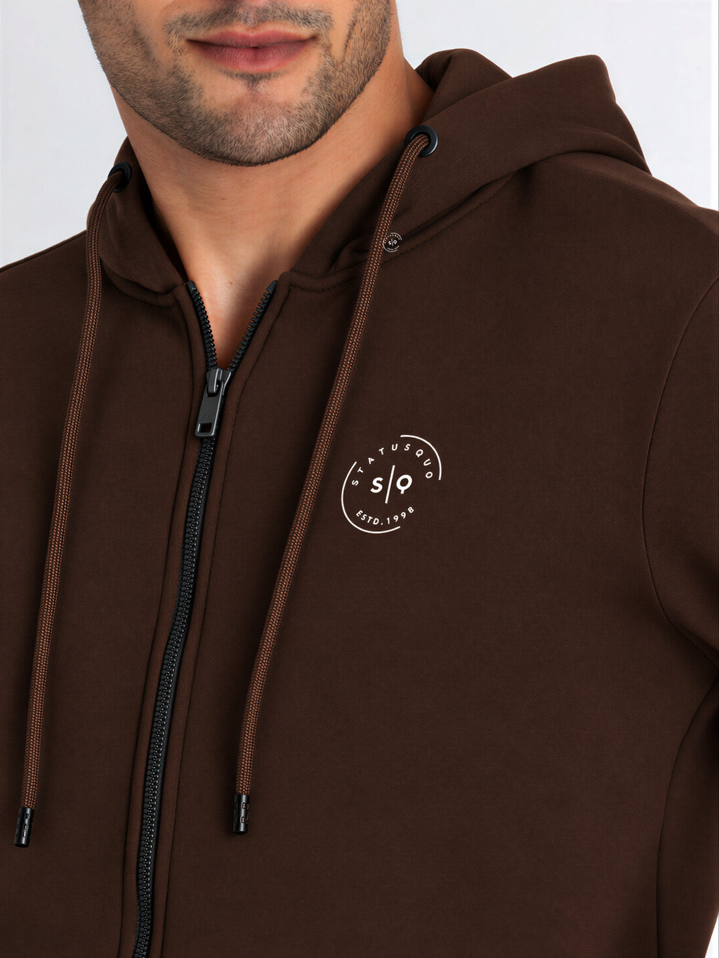 Solid Hooded Blended Regular Fit Sweatshirt