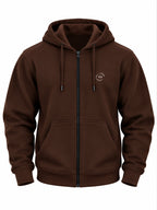 Solid Hooded Blended Regular Fit Sweatshirt