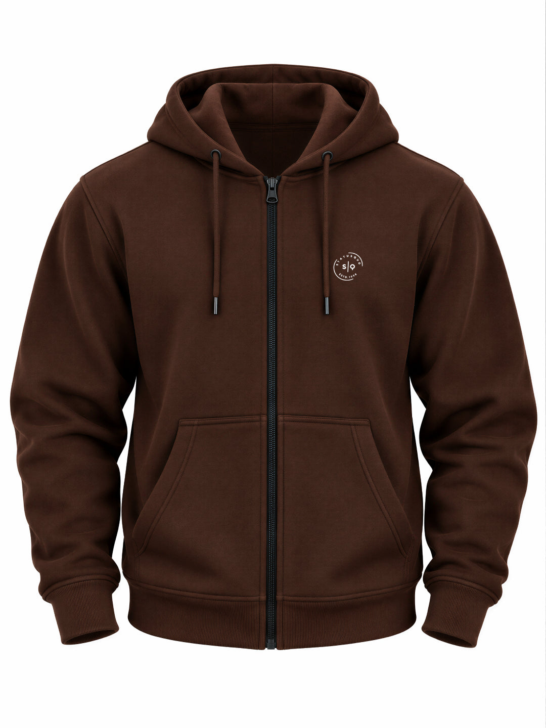 Solid Hooded Blended Regular Fit Sweatshirt