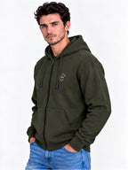 Solid Hooded Blended Regular Fit Sweatshirt