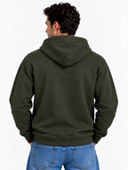 Solid Hooded Blended Regular Fit Sweatshirt