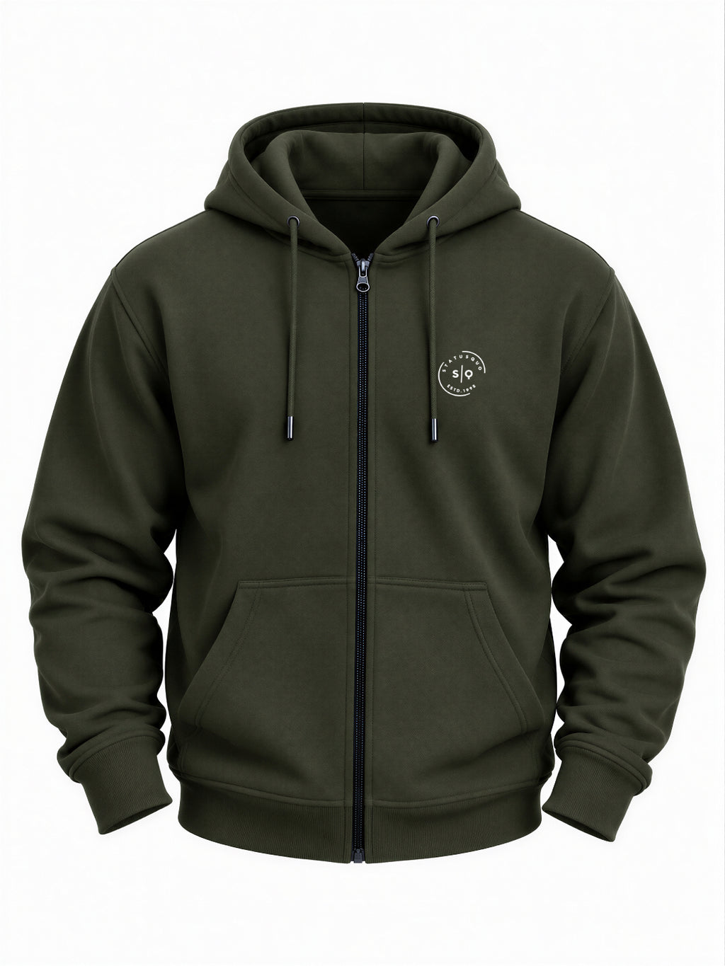 Solid Hooded Blended Regular Fit Sweatshirt